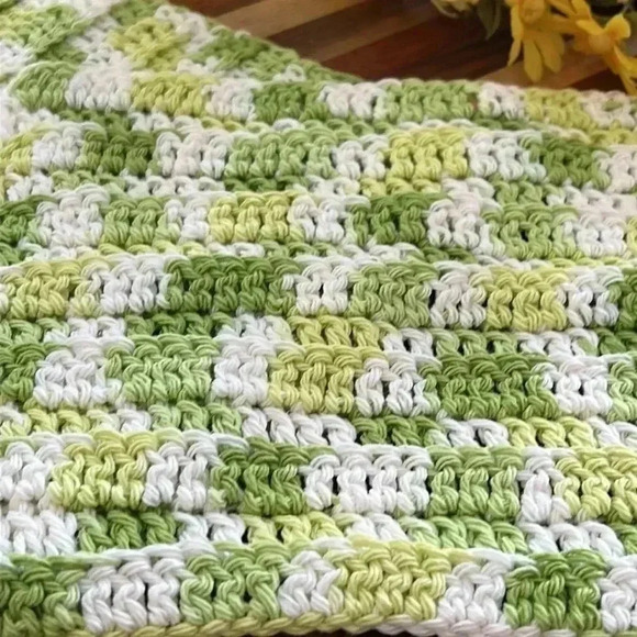 100% Cotton Handmade Washcloth, Set of 2 - Picture 3 of 7